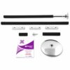 X-POLE XPERT Set PRO - Silicone Black: Spinning & Static with X-LOCK