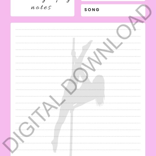 Pole dance choreography notes