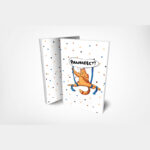 Notebook with Aerial Silks Figure and Polka Dot Design