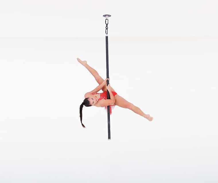 Aerial Dance Pole Rubber Black - Lupit Flying Pole Classic, 2000mm